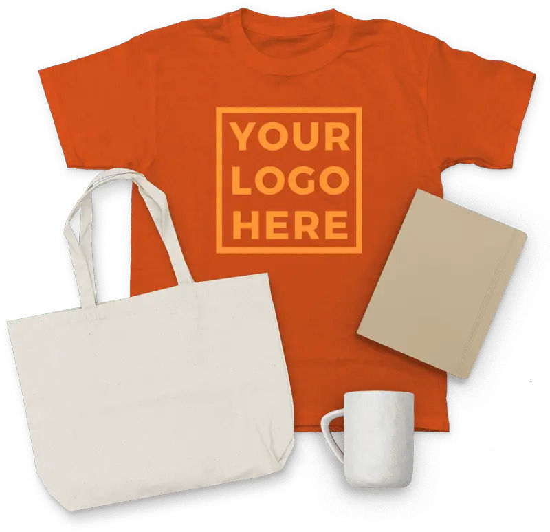 Printed branding on T-shirts