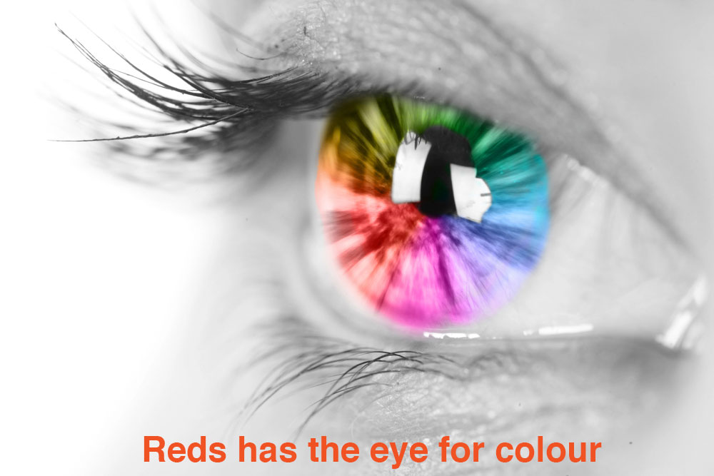 Reds has the eye for colour