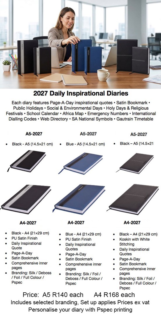 2027 Daily Inspirational Diaries