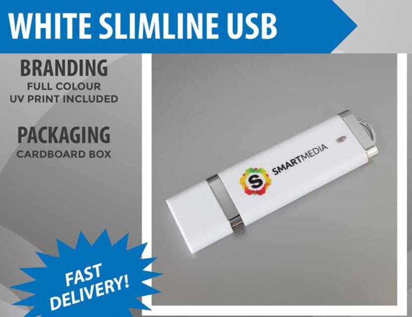32GB White Slimline USB
